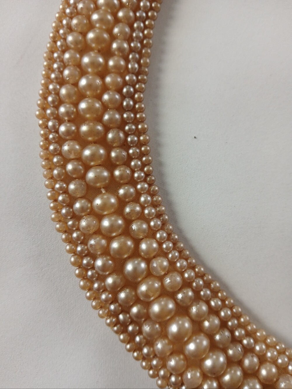 Vintage Faux Pearl Beaded Collar Necklace - Picture 6 of 8